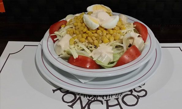 Restaurante Poncho's plato con verduras